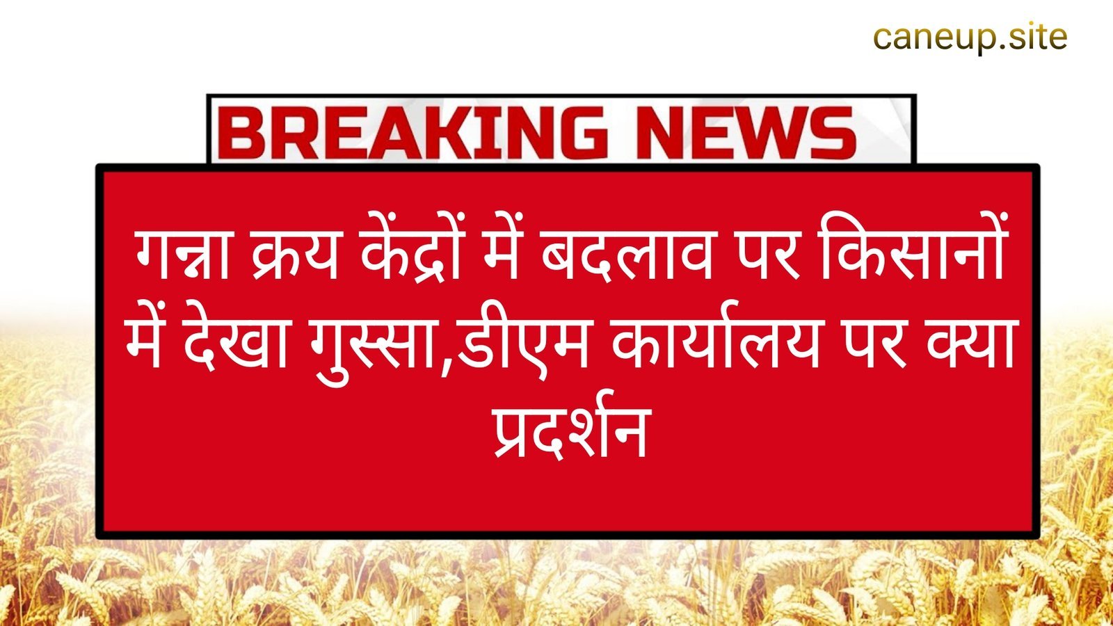 cane up.in:यूपी गन्ना क्रय केंद्रों में बदलाव पर किसानों में देखा गुस्सा,डीएम कार्यालय ‌पर क्या प्रदर्शन